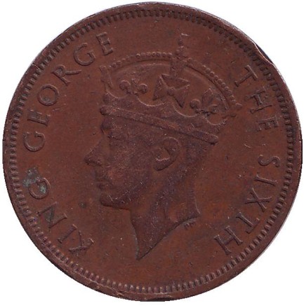 Монета 5 центов. 1948 год, Сейшельские острова. Монета 5 центов. 1948 год, Сейшельские острова.