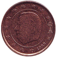 Монета 1 цент. 1999 год, Бельгия.