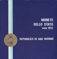 Годовой набор монет Сан-Марино (8 шт) 1972 года. (с марками)