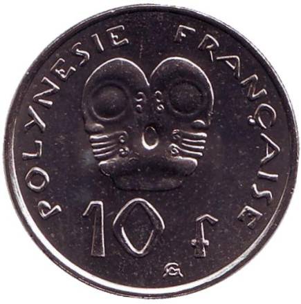 Монета 10 франков. 2014 год, Французская Полинезия. UNC.