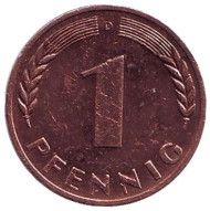 Монета 1 пфенниг. 1967 год (D), ФРГ. Дубовые листья. Монета 1 пфенниг. 1967 год (D), ФРГ. Дубовые листья.