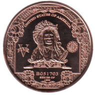 Пятидолларовый серебряный сертификат. Монетовидный жетон. Унция меди 999, США. Пятидолларовый серебряный сертификат. Монетовидный жетон. Унция меди 999, США.