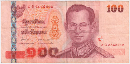 Банкнота 100 батов. 2005 год, Таиланд. P-114(8).