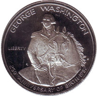 250-летие со дня рождения Вашингтона. Монета 50 центов (S). 1982 год, США.