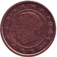 Монета 5 центов. 1999 год, Бельгия.