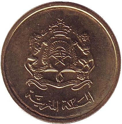 Монета 10 сантимов. 2002 год, Марокко. UNC. Монета 10 сантимов. 2002 год, Марокко. UNC.