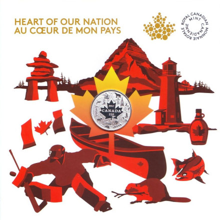 Монета 3 доллара. 2017 год, Канада. 150 лет Конфедерации Канада. Сердце Нации.