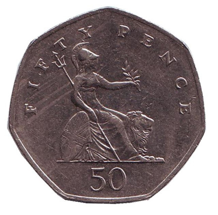 Монета 50 пенсов. 2000 год, Великобритания.