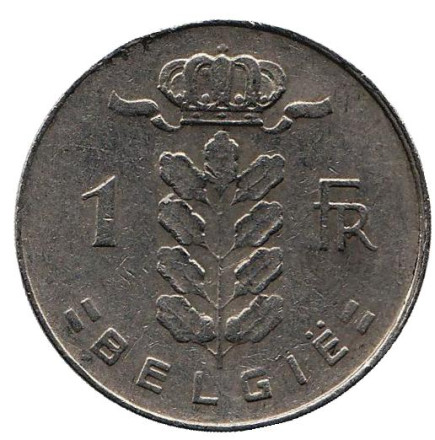 Монета 1 франк. 1973 год, Бельгия. (Belgie)