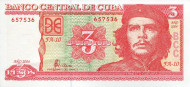 Банкнота 3 песо. 2004 год, Куба. Че Гевара. Банкнота 3 песо. 2004 год, Куба. Че Гевара.