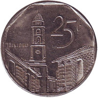 Город-музей Тринидад. Монета 25 сентаво. 2000 год, Куба.