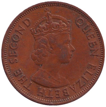 Монета 5 центов. 1975 год, Маврикий. Монета 5 центов. 1975 год, Маврикий.