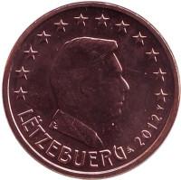 Монета 5 центов. 2012 год, Люксембург.