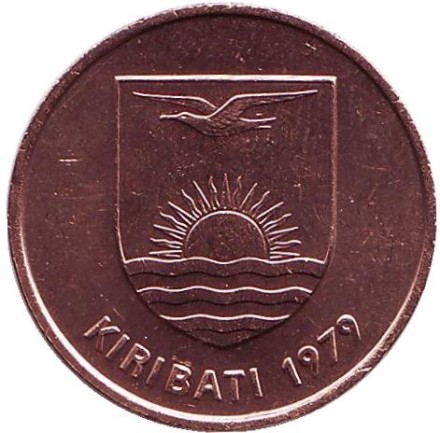 Монета 2 цента. 1979 год, Кирибати. Растение. Монета 2 цента. 1979 год, Кирибати. Растение.