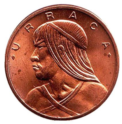 Монета 1 сентесимо. 1983 год, Панама. (Медь) Уррака.