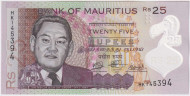 Банкнота 25 рупий. 2021 год, Маврикий. Банкнота 25 рупий. 2021 год, Маврикий.