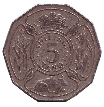 Монета 50 шиллингов. 1980 год, Танзания.