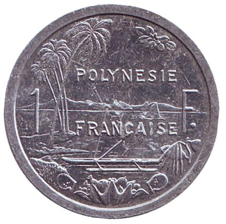 Монета 1 франк. 2012 год, Французская Полинезия.