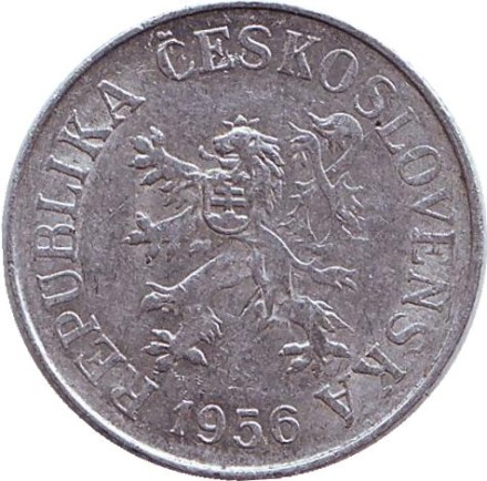 Монета 10 геллеров. 1956 год, Чехословакия. Монета 10 геллеров. 1956 год, Чехословакия.