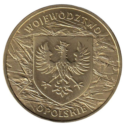 Монета 2 злотых, 2004 год, Польша. Опольское воеводство.