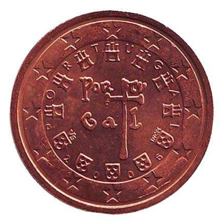 Монета 2 цента. 2006 год, Португалия.