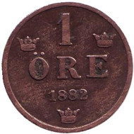 Монета 1 эре. 1882 год, Швеция. Монета 1 эре. 1882 год, Швеция.