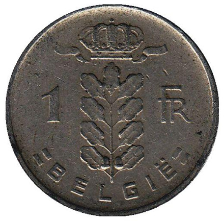 Монета 1 франк. 1951 год, Бельгия. (Belgie)