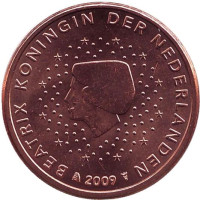 Монета 5 евроцентов. 2009 год, Нидерланды.