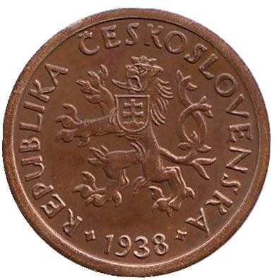 Монета 10 геллеров. 1938 год, Чехословакия. Монета 10 геллеров. 1938 год, Чехословакия.