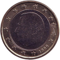 Монета 1 евро. 1999 год, Бельгия.