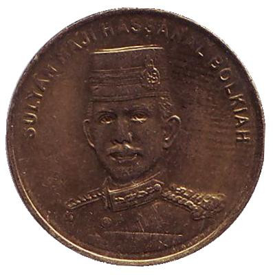 Монета 1 сен. 2011 год, Бруней. Султан Хассанал Болкиах.