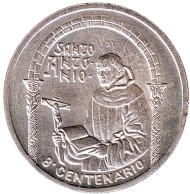 Монета 500 эскудо. 1995 год, Португалия. 800 лет со дня рождения Святого Антония. Монета 500 эскудо. 1995 год, Португалия. 800 лет со дня рождения Святого Антония.