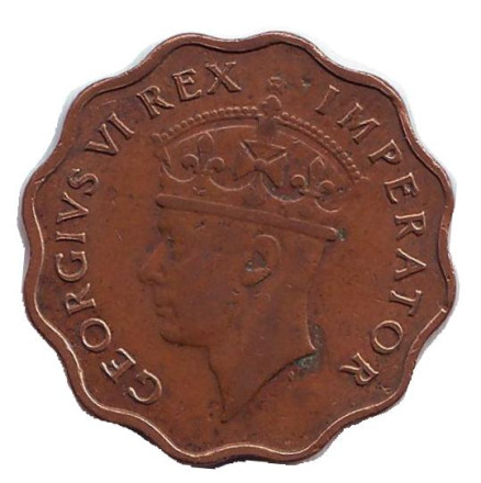 Монета 1 пиастр. 1945 год, Кипр. Монета 1 пиастр. 1945 год, Кипр.