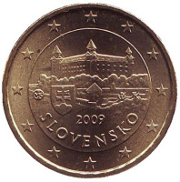 Монета 10 центов, 2009 год, Словакия.