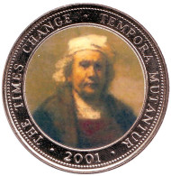 Монета 250 шиллингов. 2001 год, Сомали. (Вар. 6) Рембрандт. Автопортрет. Картины великих художников. Монета 250 шиллингов. 2001 год, Сомали. (Вар. 6) Рембрандт. Автопортрет. Картины великих художников.