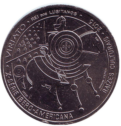Монета 7,5 евро. 2015 год, Португалия. Вириат.