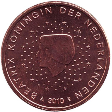 Монета 5 евроцентов. 2010 год, Нидерланды.