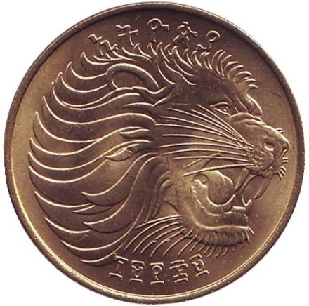 Монета 10 центов. 1977 год, Эфиопия. (Немагнитная) Горная антилопа. Монета 10 центов. 1977 год, Эфиопия. (Немагнитная) Горная антилопа.