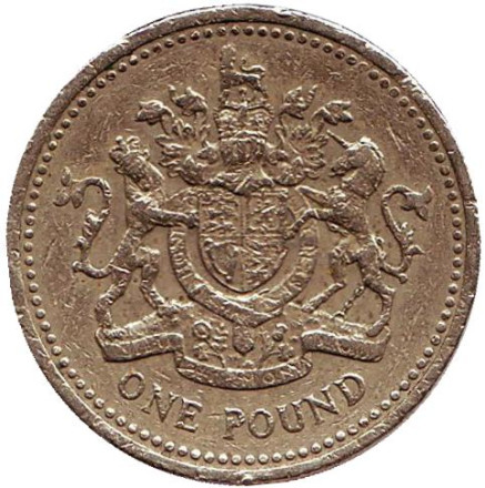 Монета 1 фунт. 2003 год, Великобритания.