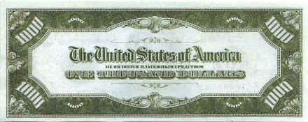 Гровер Кливленд. Сувенирная банкнота 1000 долларов США.