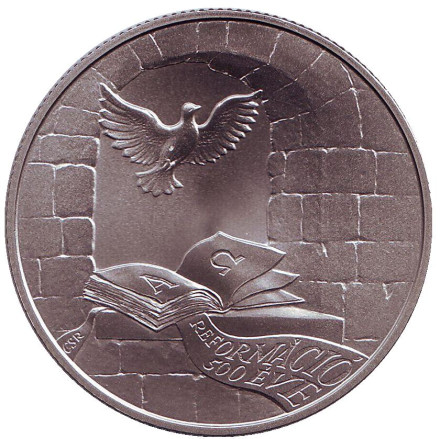 Монета 2000 форинтов. 2017 год, Венгрия. 500 лет Реформации.