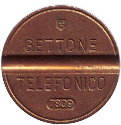 Телефонный жетон. 7809. Италия. 1978 год. (Отметка: ESM)