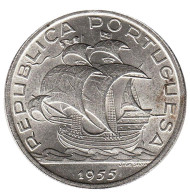 Монета 10 эскудо. 1955 год, Португалия. Парусник. Монета 10 эскудо. 1955 год, Португалия. Парусник.