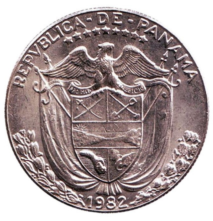 Монета 1/2 бальбоа. 1983 год, Панама. UNC.