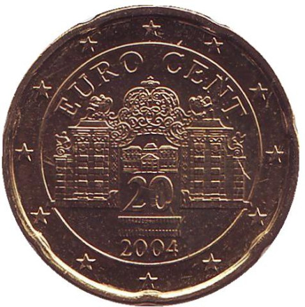 Монета 20 центов. 2004 год, Австрия.