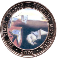 Монета 250 шиллингов. 2001 год, Сомали. (Вар. 8) Сальвадор Дали. Постоянство памяти. Картины великих художников. Монета 250 шиллингов. 2001 год, Сомали. (Вар. 8) Сальвадор Дали. Постоянство памяти. Картины великих художников.