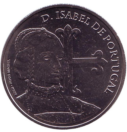 Монета 5 евро. 2015 год, Португалия. Изабелла Португальская.