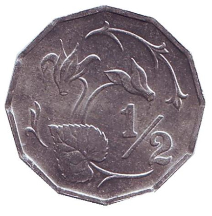 Монета 1/2 цента. 1983 год, Кипр.