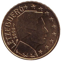 Монета 10 центов. 2008 год, Люксембург.