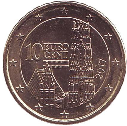 Монета 10 центов, 2017 год, Австрия.